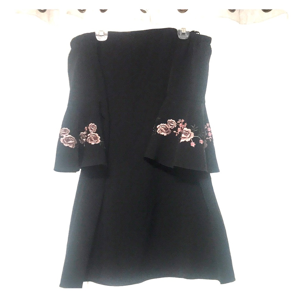 Black off the shoulder dress